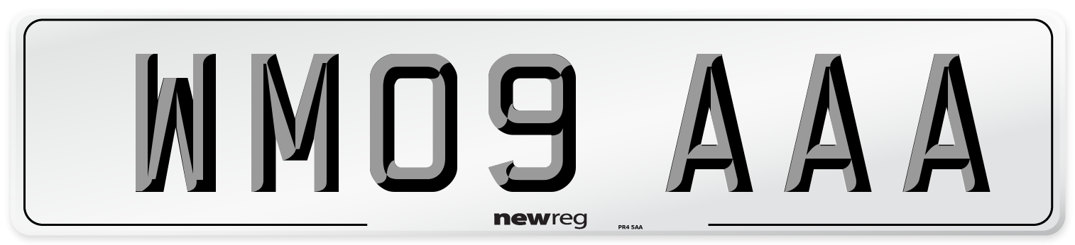 WM09 AAA Number Plate from New Reg